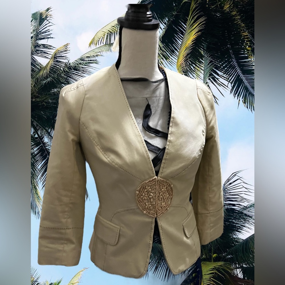 Max studio vintage bolero blazer linen